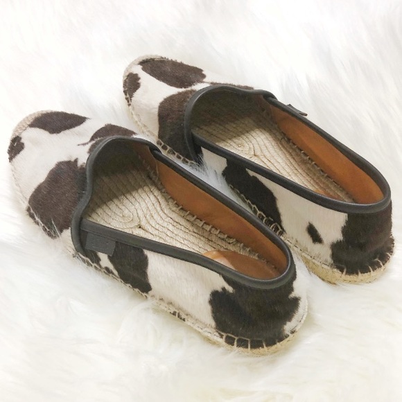Gucci Cow Printed Calf Hair Espadrille Flats - Picture 2 of 8